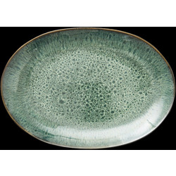 Bitz Πιατέλα Σερβιρίσματος Stoneware 36x25 Εκ. - Gastro Black/Green