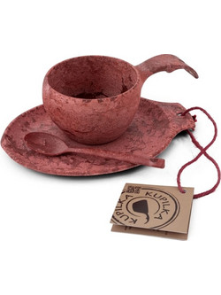 Kupilka Gift Set - Κούπα 210ml & Πιάτο 140ml από Kareline(R) Χρώμα: Κόκκινο (Cranberry)