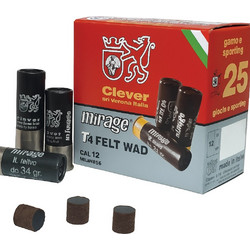 Clever Mirage T4 Borra Feltro Felt Wad 34gr 25τμχ