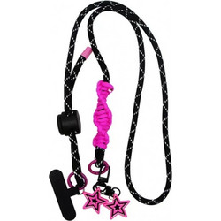 Vivid Braided Rope Lanyard Black