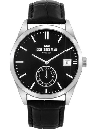 Ben Sherman Spitalfields Heritage Ανδρικό Ρολόι με Μαύρο Δερμάτινο Λουράκι WB039BB