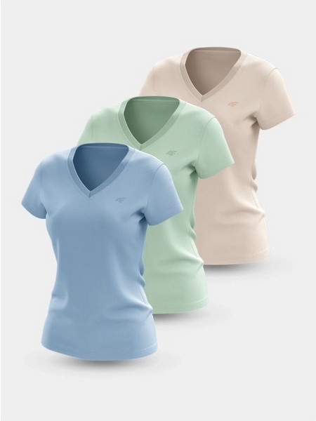 Women's Tshirt SET OF 3 TSHIRTS 4F 4FWSS25TTSHF309890S