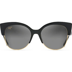 Maui Jim GS817-02 Γυναικεία Γυαλιά Ηλίου Οβάλ Μεταλλικά Μαύρα με Γκρι Degradee Φακό