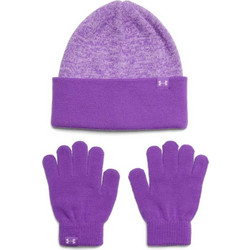 Under Armour Combo Παιδικά Γάντια & Σκουφάκι Μωβ - 1386642-525