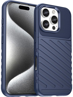 Thunder Case for iPhone 16 Pro Max Silicone Case - Blue