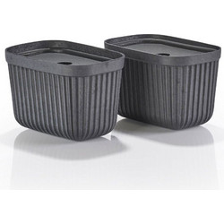 Κουτιά Αποθήκευσης Pulp 31770 (Σετ 2τμχ) 23x15x15cm Black Zone Denmark Χαρτί