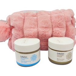 CollaZen+ PROMO Collagen Cream Ενυδατική Κρέμα Προσώπου 50ml & Hyalouronic Cream Ενυδατική Κρέμα Προσώπου 50ml & Χουχουλιάρικο Ροζ Νεσεσέρ