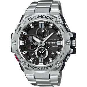 Casio G-Shock Ανδρικό Ρολόι Χρονογράφος Solar με Ασημί Μεταλλικό Μπρασελέ GST-B100D-1AER Casio G-Shock Ανδρικό Ρολόι Χρονογράφος Solar με Ασημί Μεταλλικό Μπρασελέ GST-B100D-1AER