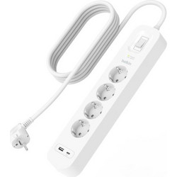 Belkin Surge Socket 4-fold + USB-A+C,525J,18W,2m SRB001vf2MV2