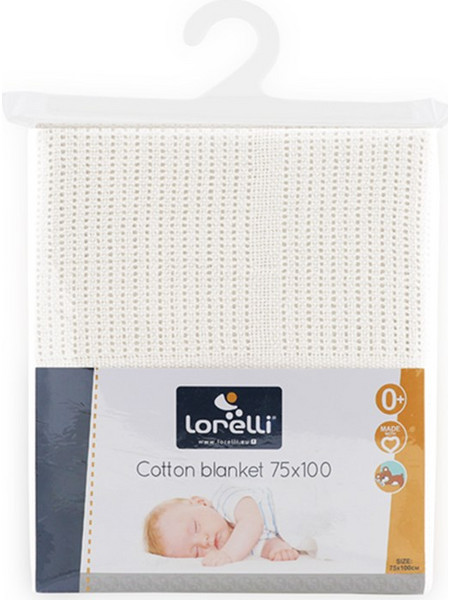Lorelli Bertoni Κουβέρτα Αγκαλιάς Πλεκτή 75x100 Λευκή
