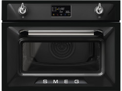 Smeg SO4902M1N Εντοιχιζόμενος Φούρνος Μικροκυμάτων με Grill 40lt Μαύρος