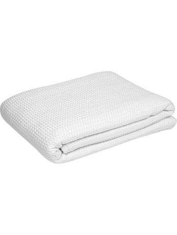Κουβέρτα Πικέ, 75%Cotton-25%Polyester, Μονή, 170x230cm, 260gr/m2, Λευκή, Fragente FW1-170230/WH σετ 5 τεμαχίων