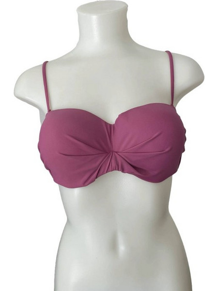 Γυναικείο Strapless Bikini Top σε Σκούρο Μωβ χρώμα Μωβ