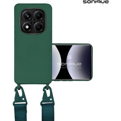 Sonique CarryHang Θήκη Σιλικόνης με Strap Xiaomi Redmi Note 14 Pro 4G Dark Green
