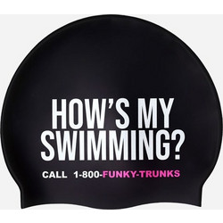 Funky Silicone Swimming Cap | Bad Swimmer FUNKY TRUNKS black