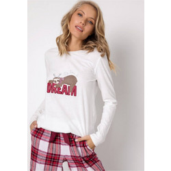 Aruelle Πιτζάμα Χειμωνιάτικη Naila White/Red