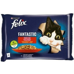 Purina Felix Fantastic Adult with Rabbit & Lamb 4x85gr