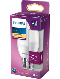 Philips Λαμπτήρας Ε14 7W 2700K 806lm
