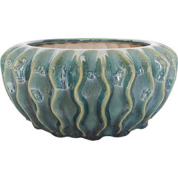 MarHome Κασπώ Οβάλ Πήλινο Πράσινο Φ26x11cm