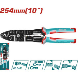 Total THT15101 Πρέσα Ακροδεκτών Διατομής 0.5-6mm με Απογυμνωτή (Μήκος 250mm)