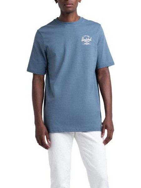 HERSCHEL Men M Teeclassic Logo - BLUE MIRAGE/WHITE - 50027-00536