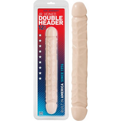 Doc Johnson Jr. Veined Header Διπλό Dildo 30cm Μαύρο