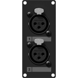 Caymon CASY125 - Πάνελ τοποθέτησης 2 βυσμάτων XLR female σε 3-pin terminal block