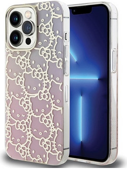 Hello Kitty - Hardcase IML Gradient Electrop Crowded Kitty Head - iPhone 15 Pro - Pink (3666339185961)