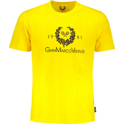 GIAN MARCO VENTURI YELLOW MEN'S SHORT SLEEVED T-SHIRT Κίτρινο