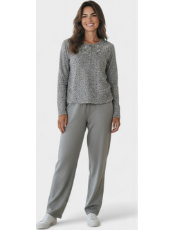 Minerva Collection Cozy Elegance Γυναικείες Πιτζάμες Γκρι CL26130-1