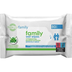 Υγρομάντηλα Family με Aloe Vera &amp Έλαιο Argan 3x80 τμχ. - Fiorevita