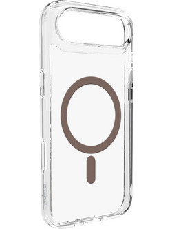Puro Lite Mag TPU+PC Case Compatible with MagSafe for iPhone 17 Air - Transparent with Brown Ring