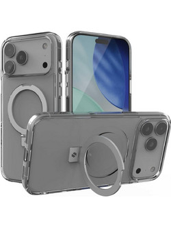 Θήκη iPhone 17 Pro Max Spacecase Ring Pro Mag Σκληρή με MagSafe & KickStand - Clear (5905719130947)