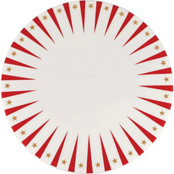 Χριστουγεννιάτικη Πιατέλα Delight NZ06 Φ30x1,5cm White-Red Alessi