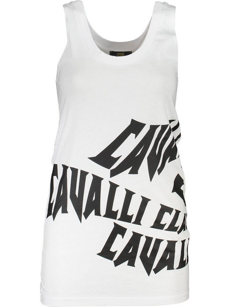 Cavalli Class Womens Tank Top White QXT62CJD060_58E01B8-ANCO0005