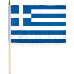 Σημαιάκι Πολυεστερικό με Ξύλινο Κοντάρι 40x30cm