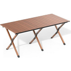 Αναδιπλούμενο Φορητό Τραπέζι Camping 120x60x45cm Kαφέ