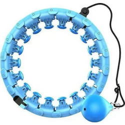 HULA HOOP Massager - Όργανο Εκγύμνασης, Μασάζ και Αδυνατίσματος- Το Στεφάνι Hula Hoop που δεν Πέφτει Ποτέ - Μπλε