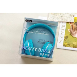 Gjby CA-038 Ασύρματα Bluetooth Ακουστικά Over Ear Μπλε