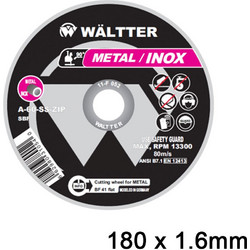 Δίσκοι Κοπής Σιδήρου / INOX WALTTER 180x1.6mm