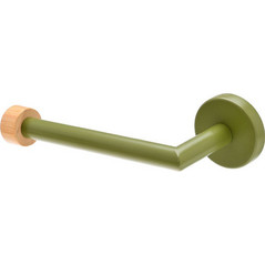 Χαρτοθήκη επιτοίχια Estia Olive series μεταλλική/Bamboo Λαδί
