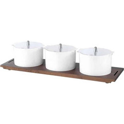 Garibaldi Organizer Μπουφέ Vario 3 X 2,5 Λίτρα Με Βάση Λακαρισμένη Οξιά SVS01-325
