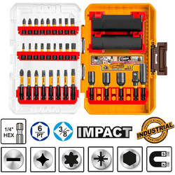 Ingco AKDL63306 Μύτες και Καρυδάκια Impact Σετ 33 τεμ