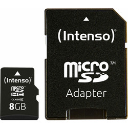 Intenso microSDHC 8GB Class 10 + Adapter
