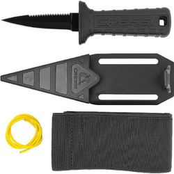 Cressi Μαχαίρι Mamba 15,5cm (Με Ιμάντα Μπράτσου) Black