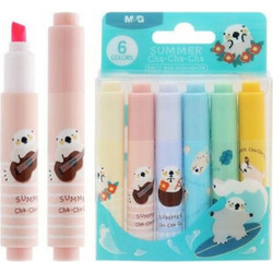 Μαρκαδόροι υπογραμμίσεως M mini summer cha cha σετ 6τμχ (AHM29672)