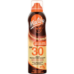 Malibu Continuous Dry Oil Αντηλιακό Spray Σώματος Spf30 175ml