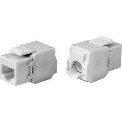 POWERTECH keystone module RJ45 female CAB-N449, Cat.6Α UTP 180 λευκό