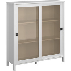 Βιτρίνα Marocco Δίφυλλη Λευκό 120x37x130.5cm TO-MARWIT2WHITE