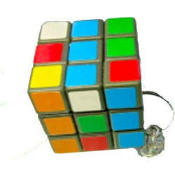 Μπρελόκ Κύβος Rubik Mini Εκπαιδευτικό Puzzle Speed Cube, 3x3 - Aria Trade